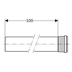 Geberit Silent-PP Rohr mit Muffe Außendurchmesser 110mm, Länge 100cm, 390504141... GEBERIT-390504141 4025416937241 (Abb. 1)