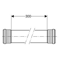 Geberit Silent-PP Rohr mit zwei Muffen Außendurchmesser 50mm, Länge 300cm... GEBERIT-390214141 4025416936312 (Abb. 1)