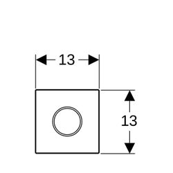 Geberit Typ 10 Abdeckplatte für Urinal-Steuerung IR chrom, Hochglanz verchromt, easy... GEBERIT-241925JQ1 4025410703132 (Abb. 1)