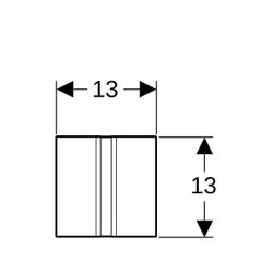 Geberit Typ 50 Abdeckplatte verchromt, gebürstet... GEBERIT-241926GH1 4025416941248 (Abb. 1)