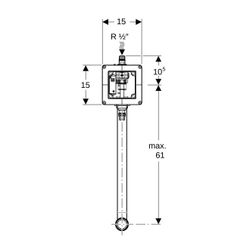 Geberit Rohbauset mit Spülrohr, für Urinalsteuerung universell... GEBERIT-116003001 4025416713999 (Abb. 1)