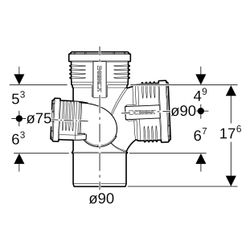 Geberit Silent-PP Schachtbogenabzweig 87,5 Grad Außendurchmesser rechts Außendurchme... GEBERIT-390463141 4025416937142 (Abb. 1)