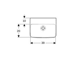 Geberit Renova Plan Handwaschbecken, 45x17x34cm, ohne Hahnloch, ohne Überlauf, Weiß/... GEBERIT-501627008 4025410858252 (Abb. 1)
