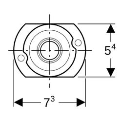 Geberit Nachrüstadapter für Zulauf Rp 1/2", Urinal... GEBERIT-242309001 4025416728917 (Abb. 1)