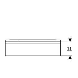 Geberit Wandablage 45x5,5x13cm, Lava pulverbeschichtet matt... GEBERIT-502326JK1 4025410943217 (Abb. 1)