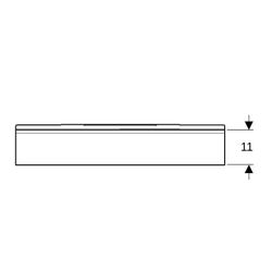 Geberit Wandablage, 67,5x5,5x13cm, Sandgrau pulverbeschichtet matt... GEBERIT-502327JL1 4025410943248 (Abb. 1)