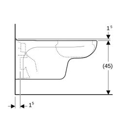 Geberit Vitalis Wand-WC Tiefspüler, verlängerte Ausladung Tiefe 70cm, Weiß/KeraTect... GEBERIT-201500600 4022009207705 (Abb. 1)