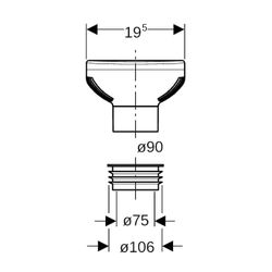Geberit Belüftungsventil GRB90, für Geberit Silent-PP und Geberit Silent-Pro d 90mm,... GEBERIT-307006001 4025416082620 (Abb. 1)