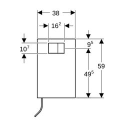 Geberit Drückerplatte für Geberit AquaClean WC-Aufsatz Hochdruck-Schichtstoffplatte,... GEBERIT-115322111 4025416087625 (Abb. 1)