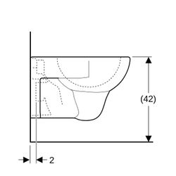 Geberit Renova Wand-WC Tiefspüler Tiefe 54cm, Manhattan... GEBERIT-203040010 4022009285062 (Abb. 1)