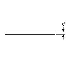 Geberit iCon Griff Mattschwarz/pulverbeschichtet matt, Breite 58,9cm... GEBERIT-502359141 4025410626875 (Abb. 1)