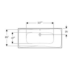 Geberit Renova Rechteckbadewanne Duo 180x80cm, Gesamtvolumen 218l... GEBERIT-554209011 4025410949769 (Abb. 1)