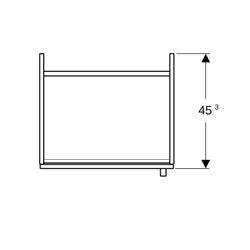 Geberit Bambini Unterschrank für Waschtisch, mit 1 Tür, 59,2x46,3x45,3cm, Weiß Melam... GEBERIT-501940011 4025410525024 (Abb. 1)