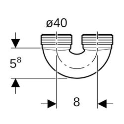 Geberit Gewindebogen Außendurchmesser 40mm, Alpinweiß... GEBERIT-242098111 4025416861362 (Abb. 1)
