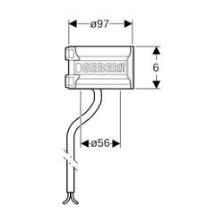 Geberit Pluvia Heizung 230V/8W Außendurchmesser 56mm... GEBERIT-359971001 4025416163619 (Abb. 1)