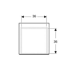 Geberit ONE Seitenschrank 2 Schubladen, 45x49,2x47cm, Lava matt... GEBERIT-505077003 4025410630414 (Abb. 1)