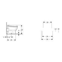 Geberit Bambini Stand-WC für Babys, Kleinkinder, Tiefspüler Tiefe 37,5cm, Weiß... GEBERIT-211650000 4022009021974 (Abb. 1)