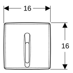 Geberit Urinalsteuerung mit elektron. Spülauslösung, Netzbetrieb, Abdeckplatte aus K... GEBERIT-115817465 4025416191056 (Abb. 1)