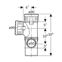Geberit Silent-PP Kombibogeneckabzweig 87,5 Grad Außendurchmesser rechts Außendurchm... GEBERIT-390462141 4025416296133 (Abb. 1)