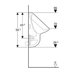 Geberit Aller Urinal Zulauf von oben, Tiefe 35cm, Abgang nach hinten oder nach unten... GEBERIT-236600600 4022009216714 (Abb. 1)