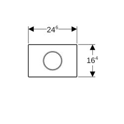 Geberit Sigma10 Drückerplatte für WC-Steuerung, elektronischer Spülauslösung, Round,... GEBERIT-242782KN1 4025416848233 (Abb. 1)