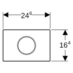 Geberit Sigma10 WC-Steuerung elektronisch Batterie, 2-Mengen, Edelstahl gebürstet/po... GEBERIT-115908SN6 4025410531193 (Abb. 1)