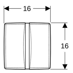 Geberit Urinalsteuerung mit elektron. Spülauslösung, Netzbetrieb, Abdeckplatte aus Z... GEBERIT-115802115 4025416190639 (Abb. 1)