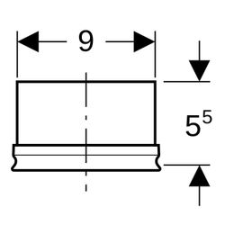 Geberit Pluvia Notüberlauf, maximale Stauhöhe 70mm bei 19l/s... GEBERIT-359036001 4025416552819 (Abb. 1)