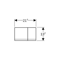 Geberit Sigma 60 Drückerplatte, 2-Mengen-Spülung, Fertigbauset verchromt, gebürstet,... GEBERIT-115796GH1 4025416166740 (Abb. 1)
