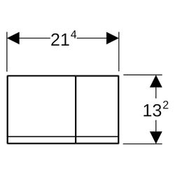 Geberit Betätigungsplatte für Sigma Unterputz-Spülkästen, 2-Mengen-Spülung, Zinkdruc... GEBERIT-115796GH1 4025416166740 (Abb. 1)