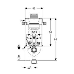Geberit Kombifix Element für Wand-WC 98cm, mit Omega Unterputzspülkasten 12cm... GEBERIT-110010001 4025416301738 (Abb. 1)