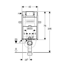 Geberit Kombifix Element für Wand-WC 106cm, mit Omega Unterputzspülkasten 12cm... GEBERIT-110020001 4025416301769 (Abb. 1)