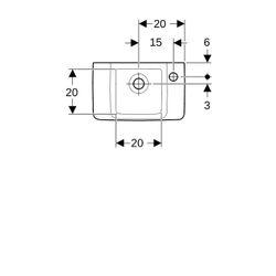 Geberit Renova Compact Handwaschbecken verkürzte Ausladung, mit Ablagefläche 40x15x2... GEBERIT-272142000 4022009273878 (Abb. 1)
