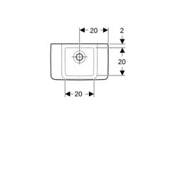 Geberit Renova Compact Handwaschbecken verkürzte Ausladung, mit Ablagefläche 40x15x2... GEBERIT-272141000 4022009273731 (Abb. 1)