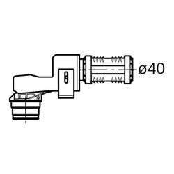 Geberit Adapter Badewannenanschluss für Wandablauf für Dusche Außendurchmesser 40mm... GEBERIT-154244001 4025416437338 (Abb. 1)