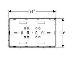 Geberit Sigma Abdeckplatte flächenbündig, mit Sichtrahmen Sonderanfertigung... GEBERIT-115697001 4025416544296 (Abb. 1)