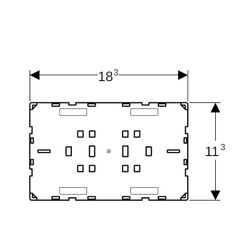 Geberit Omega Abdeckplatte flächenbündig Sonderanfertigung... GEBERIT-115087001 4025416485124 (Abb. 1)