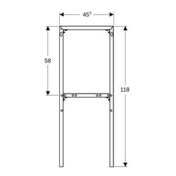 Geberit Monolith Distanzrahmen Aluminium poliert... GEBERIT-131011001 4025416572596 (Abb. 1)