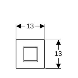 Geberit Typ 20 (Typ 30) Abdeckplatte verchromt, gebürstet... GEBERIT-243271KX1 4025416521891 (Abb. 1)