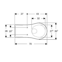 Geberit Vitalis Wand-WC Tiefspüler, verlängerte Ausladung Tiefe 70cm, Weiß/KeraTect... GEBERIT-201500600 4022009207705 (Abb. 1)