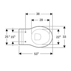 Geberit Bambini Wand-WC für Kinder, Tiefspüler, für WC-Sitz Tiefe 53,5cm, Weiß... GEBERIT-201700000 4022009014662 (Abb. 1)
