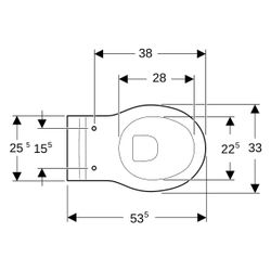 Geberit Bambini Wand-WC für Kinder, Tiefspüler, für WC-Sitz Tiefe 53,5cm, Weiß... GEBERIT-201700000 4022009014662 (Abb. 1)