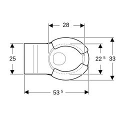 Geberit Bambini Wand-WC für Kinder, Tiefspüler, mit Sitzauflagen Tiefe 53,5cm, Karmi... GEBERIT-201710600 4022009233391 (Abb. 1)