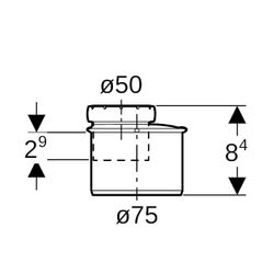 Geberit Silent-Pro Reduktion exzentrisch Außendurchmesser 75mm... GEBERIT-393372141 4025416448600 (Abb. 1)