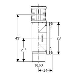 Geberit Silent-Pro Reinigungsstück 90 Grad mit ovaler Serviceöffnung Außendurchmesse... GEBERIT-393703141 4025416449119 (Abb. 1)