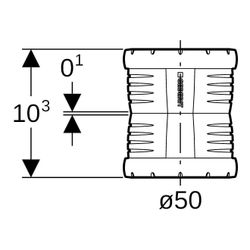 Geberit Silent-Pro Doppelsteckmuffe Außendurchmesser 50mm... GEBERIT-393216141 4025416473916 (Abb. 1)