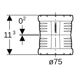 Geberit Silent-Pro Doppelsteckmuffe Außendurchmesser 75mm... GEBERIT-393316141 4025416446323 (Abb. 1)
