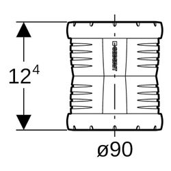 Geberit Silent-Pro Überschiebemuffe Außendurchmesser 90mm... GEBERIT-393417141 4025416449423 (Abb. 1)