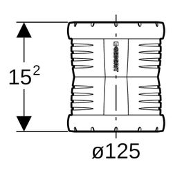 Geberit Silent-Pro Überschiebemuffe Außendurchmesser 125mm... GEBERIT-393617141 4025416449652 (Abb. 1)