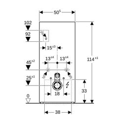 Geberit Monolith Plus Sanitärmodul für Wand-WC 114cm, Frontverkleidung Glas Sandgrau... GEBERIT-131231JL7 4025410763259 (Abb. 1)